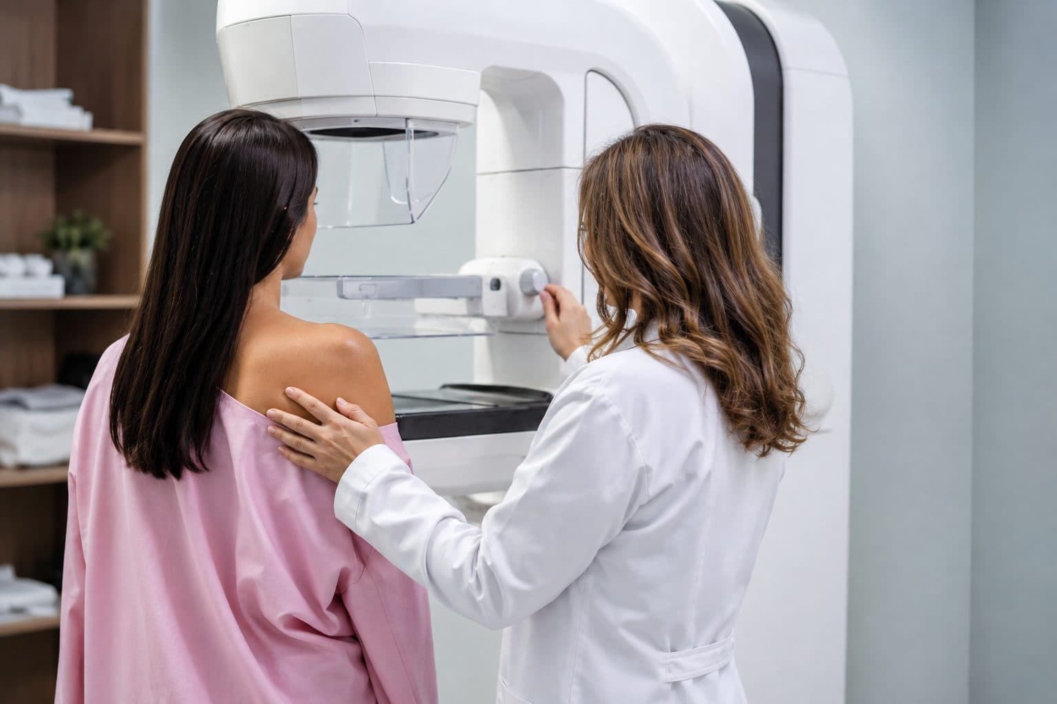 Examen de mamografía en la unidad de imagenología